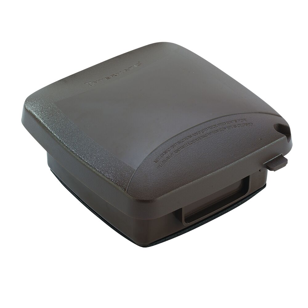 Extra-Duty Plastic In-Use Weatherproof Cover, Double-Gang, Vrt, 2.25" Bronze