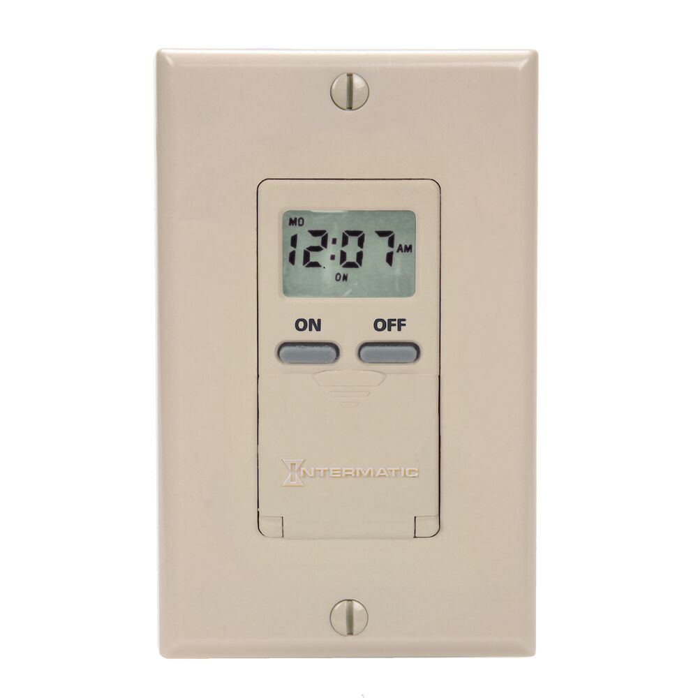 7-Day Standard Programmable Timer, 125 VAC, 15A, Light Almond