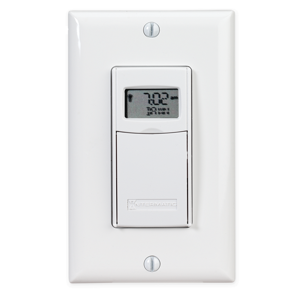 7-Day Heavy-Duty Programmable Timer, 120-277 VAC, 15A, White, Mexico Sales Only