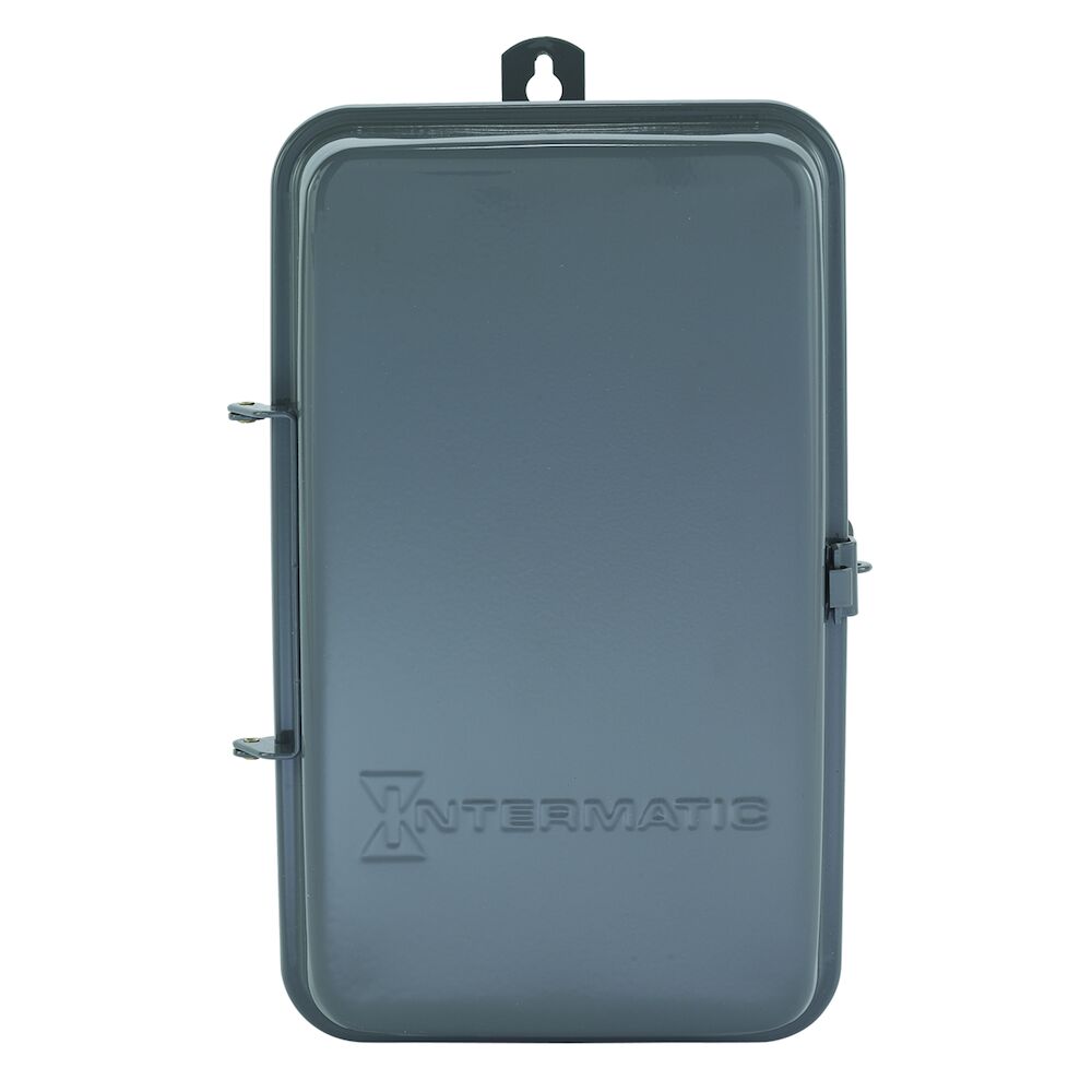 24-Hour Mechanical Time Switch with Skip-a-Day, 120 VAC, 60Hz, 4-SPST, Outdoor Metal Enclosure, 1 Hour Interval