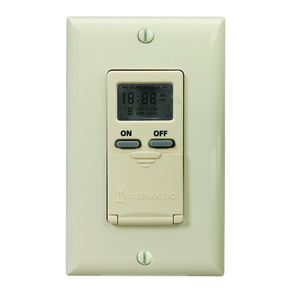 7-Day Standard Programmable Timer, 125 VAC, 15A, Ivory