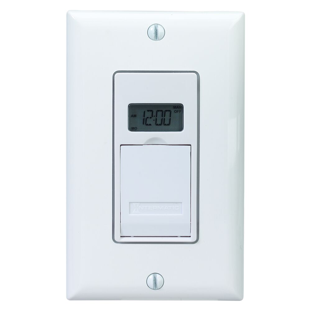 7-Day Standard Programmable Timer, 120 VAC, 12A, White