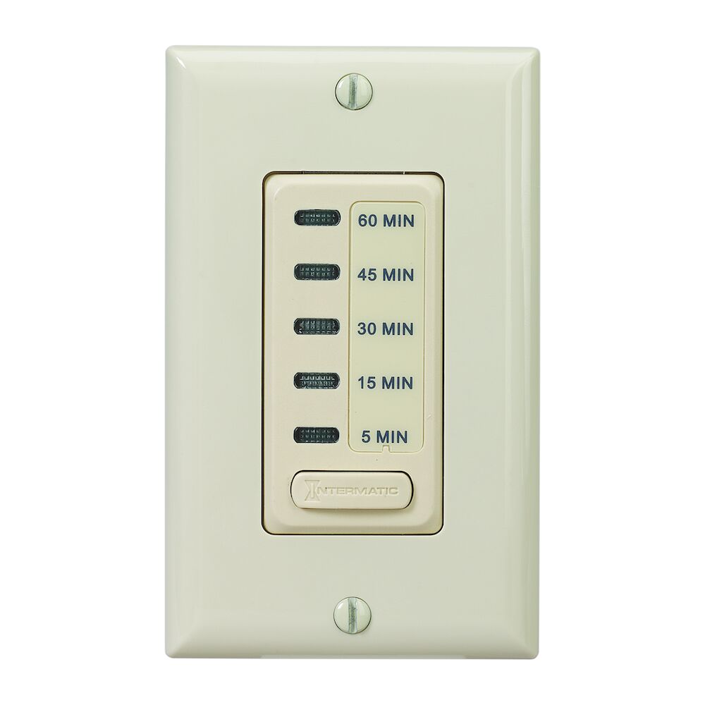 Electronic Countdown Timer, 120 VAC, 60 Hz, Preset Times 5,15,30,45 Minute,1 Hour, Without Hold, Ivory