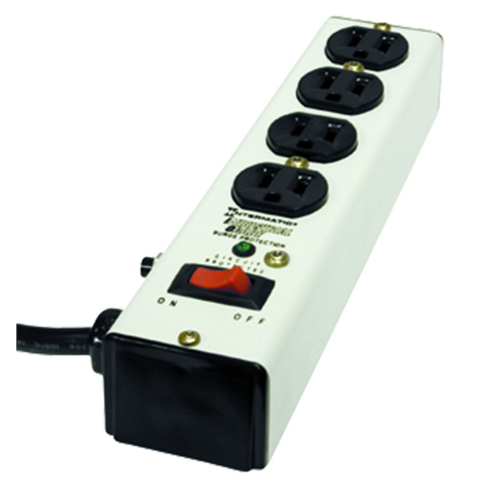 Surge Protective Device, Point-of-use strip, White, 3-Mode, 4 Outlets, 125 VAC, Type 3, Connected Equipment Warranty 5 yr $10,000