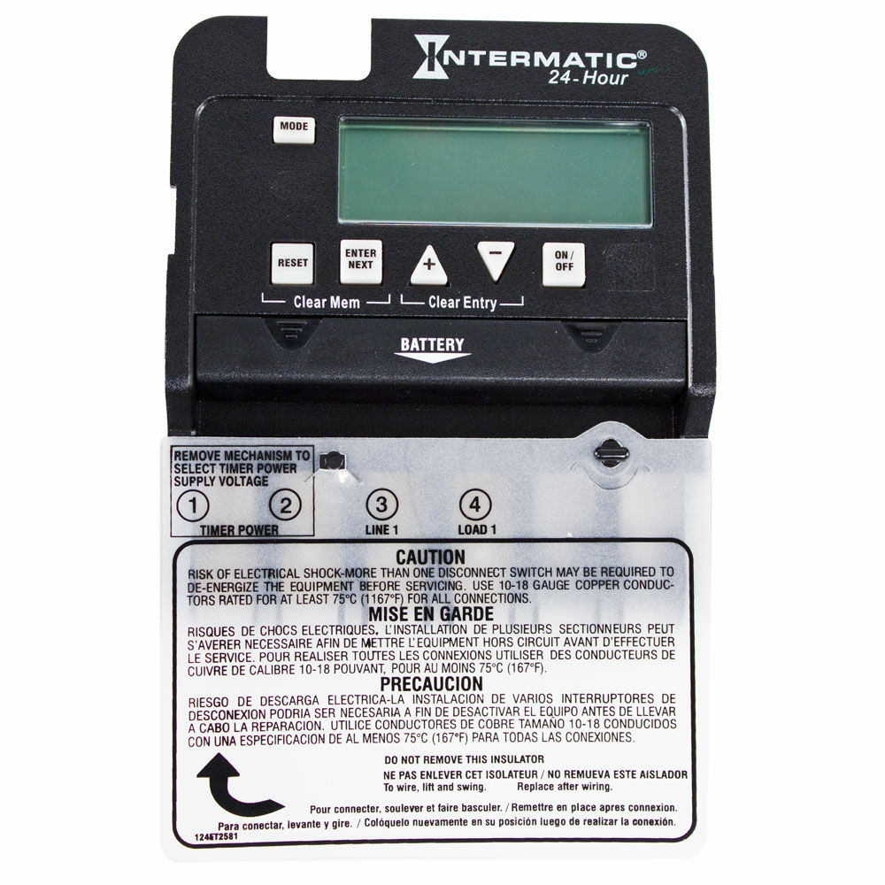 24-Hour 1 Circuit Electronic Control, Mechanism Only, 120-277 VAC, SPST